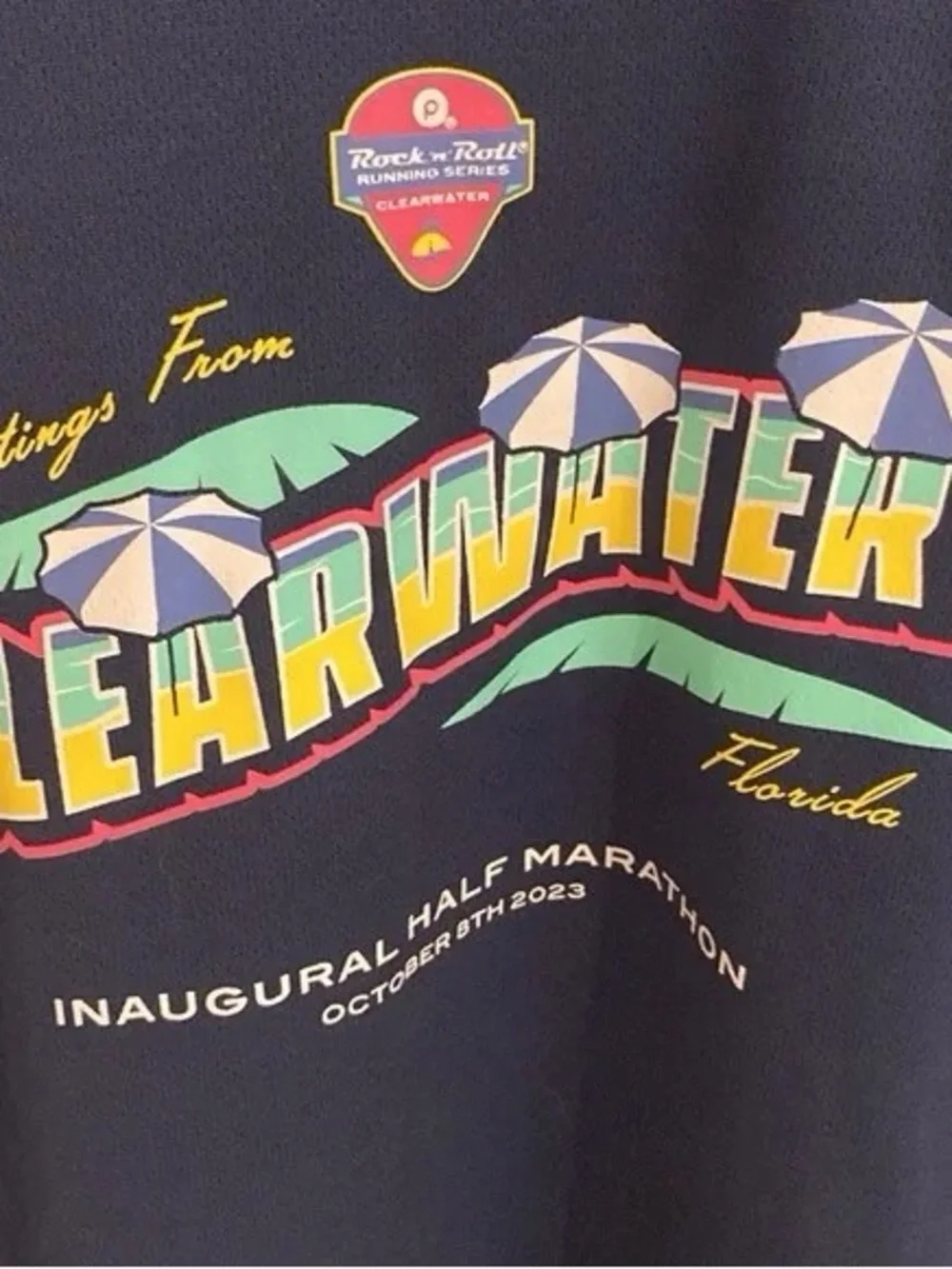 🥰Clearwater Graphic Men’s Swim T-Shirt - Navy